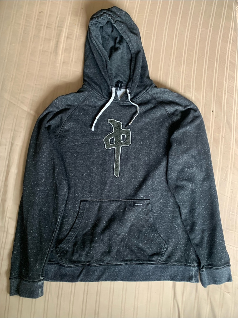 RDS Men's Charcoal Hooded Pullover Sweatshirt with big fuzzy rds logo